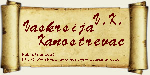Vaskrsija Kanostrevac vizit kartica
